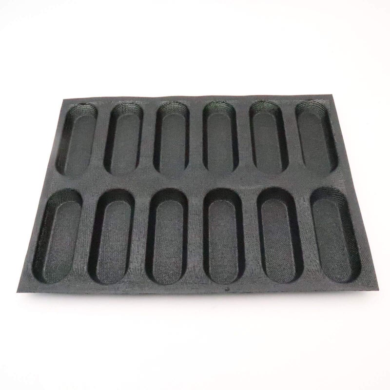 BLUE DROP Bluedrop Silicone Hot Dog Bread Forms Mini Baby Sandwich Baking Molds Food grade Perforated Eclair Sheets for Home Oven - Image 1